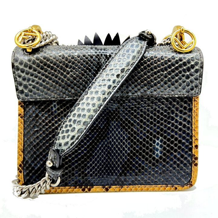 楽天市場】【中古】FENDI フェンディ ミニキャナイエフ パイソン  