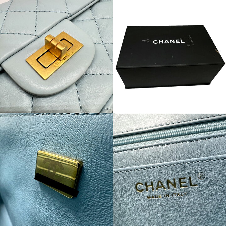 楽天市場】【新品同様】CHANEL シャネル 2.55 ミニハンドバッグ ブルー  