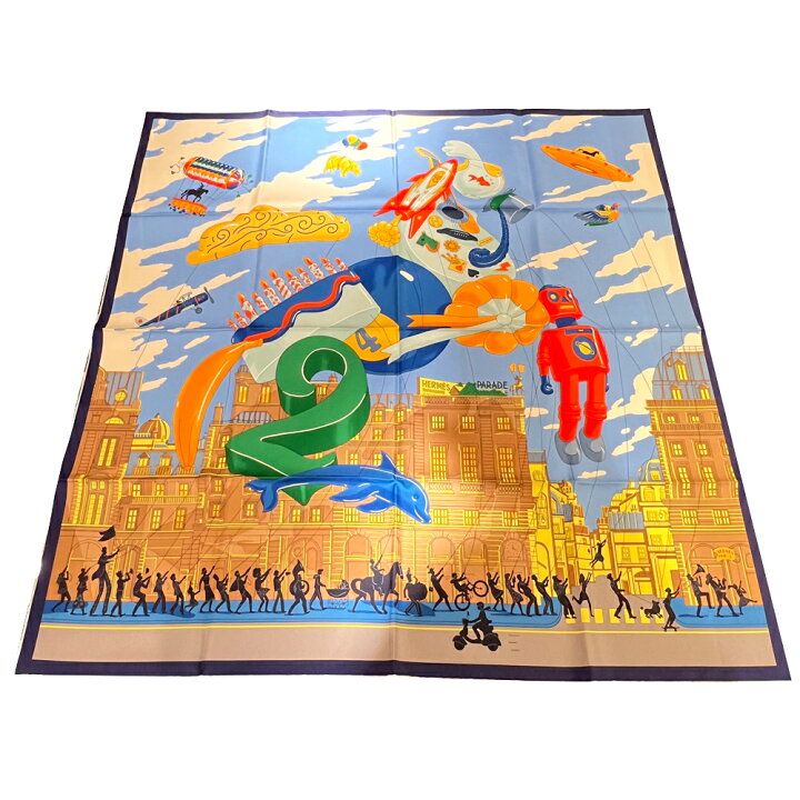 楽天市場】【未使用品】HERMES エルメス カレ90 HERMES PARADE 