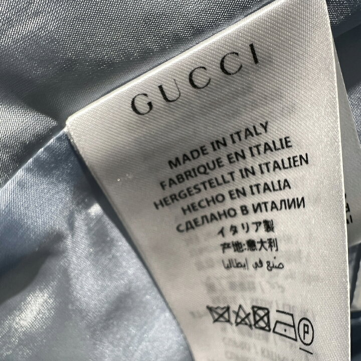 楽天市場】【中古】GUCCI グッチ シルク ジャケット 36 白 ブルー  