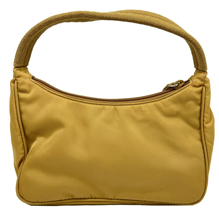 楽天市場】【中古】プラダ PRADA ミニ ハンドバッグ ナイロン イエロー  