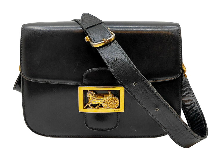 楽天市場】【中古】CELINE セリーヌ ヴィンテージ 馬車 ショルダー 