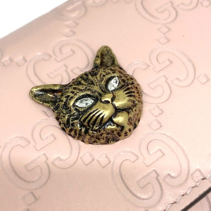 楽天市場】【新品】グッチ GUCCI キャットモチーフ ロングウォレット 