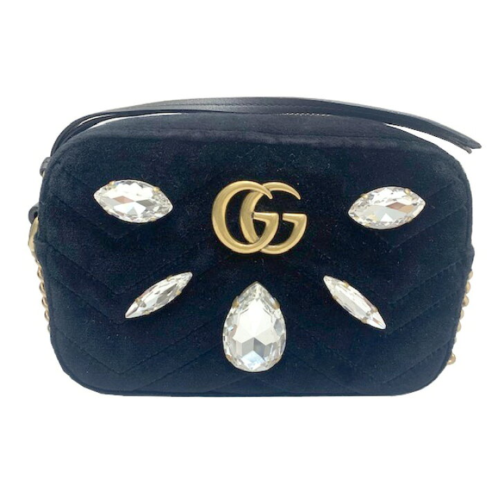 楽天市場】【新品】グッチ GUCCI GGマーモント ベルベット ミニバッグ 