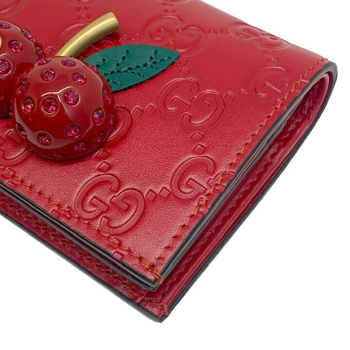 楽天市場】【新品】グッチ GUCCI チェリー グッチシマ コンパクト 二 