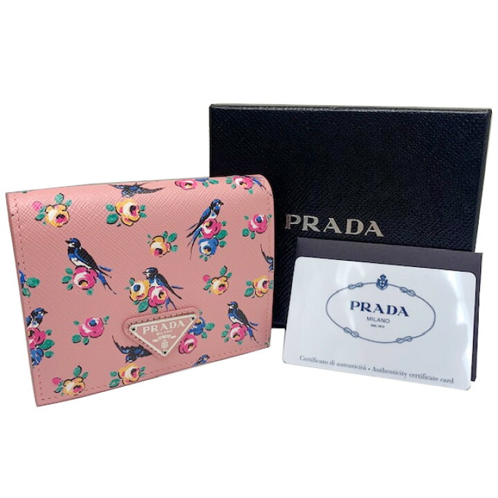 楽天市場】【新品】PRADA プラダ コンパクト財布 スモールウォレット  