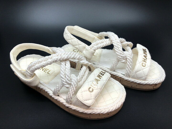 楽天市場】【未使用】CHANEL シャネルサンダル G34602サイズ36 23cm 
