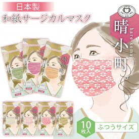 日本製 サージカルマスク 晴小町。 1袋10枚入り×3袋 セット販売 和柄 3層 不織布 使い捨て 【ASTM F2100 レベル1適合】 和風 カラー おしゃれ 医療 病院 施設 介護 衛生 飲食店 ホコリ 飛まつ