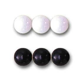 TOHO プラビーズ 〔丸玉 4mm〕 ホワイト/ブラック【100個入】