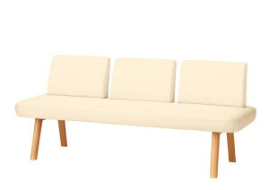 プラス ロビーチェア 3人用 肘なし LS-5330N【幅1740×奥行600×高さ740mm】【単色張り:6色】