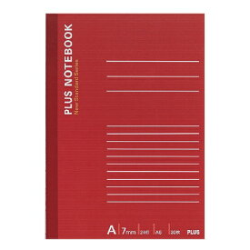 プラス ノートブック NO-103AS 【A5】【A罫7mm24行】【30枚】【カラー: レッド】【メール便可（基準値：10）】