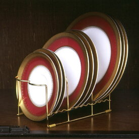 ［えつこのゴールドプレートスタンド］ 収納 キッチン 食器棚 お皿 金メッキ 日本製