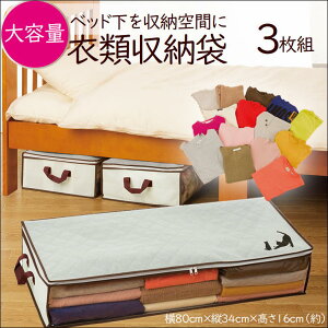ベッド下収納 衣類収納袋 衣替え 便利 グッズ 薄型 消臭シート 収納袋 布団収納袋 隙間収納【3枚組 炭消臭 ベッド下収納袋】ベッド下収納箱 ふた付き おしゃれ 不織布 中身が見える 衣装 ケ