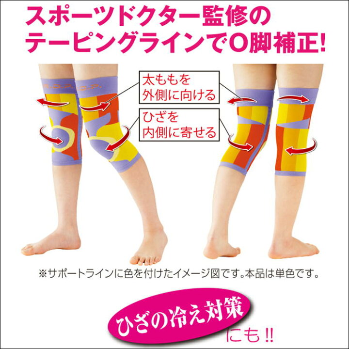 楽天市場 膝サポーター ｏ脚矯正 テーピングサポーター ひざサポーター 夜用ひざサポーター 勝野式 ヒザ ひざむくみ 膝 ひざ 膝痛 関節痛 サポーター ひざ痛 冷え性 むくみ テーピング 膝関節 日本製 送料無料 サンロード楽天市場店