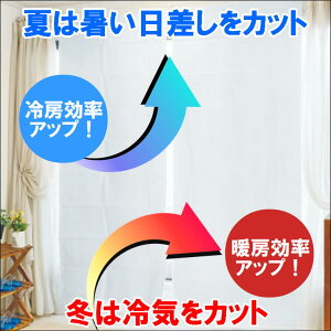 カーテン 遮光 断熱 アルミ 遮熱 断冷 窓 シート【エコカーテン ロング2枚組×1】省エネ 冷房 効果 アップ 暖房 効率 UP エコ グッズ 対策 節電 節約 冷気 遮光シート UVカット 紫外線 太陽熱 取