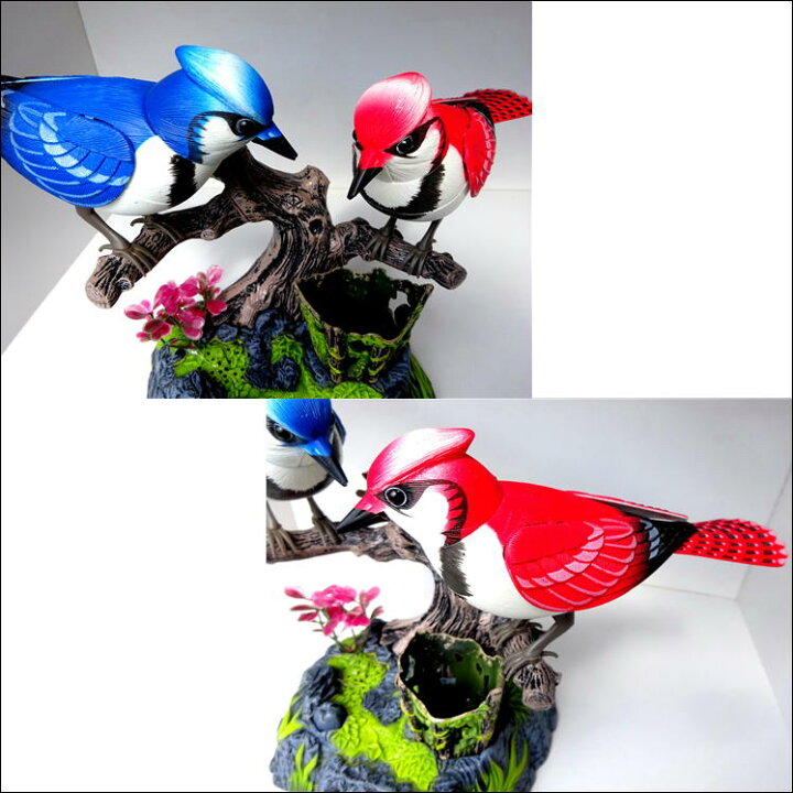 楽天市場 鳥 置物 おもちゃ 音センサー 鳴く鳥 音が出る玩具 小鳥 装飾 玩具 インテリア 鳥のさえずり ツインバード 人工鳥 動く鳥 鳥のさえずり 癒し 玄関 送料無料 動画有 プレゼント サンロード楽天市場店