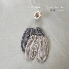 【正規販売】- BEBE HOLIC- ベビー ボトムス ズボン パンツ 赤ちゃん ボーダー べべホリック 男の子 女の子 韓国 韓国ブランド 子供 ベビー服 赤ちゃん キッズ服 子供服 半袖 夏 可愛い おしゃれ プレゼント 出産祝い