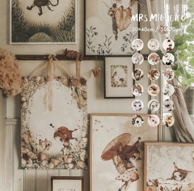 【12/4 20:00-P7倍！更にクーポン配布！】Mrs.mighetto ミセスミゲット ポスター インテリア ヨーロッパ 子供部屋 北欧 ポーランド 男の子 女の子 子供 リビング インテリア雑貨 雑貨 おしゃれ 可愛い アート 絵画 ナチュラル モダン アンティーク 玄関 寝室 おしゃれ