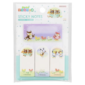 【あつまれどうぶつの森　公式ライセンス商品】 付箋メモ　あつまれ　どうぶつの森　グリーン　ふせん　フセン　付箋　任天堂　Nintendo　ゲーム　Switch　ステーショナリー　文具　ステーショナリー　サンスター　サンスター文具