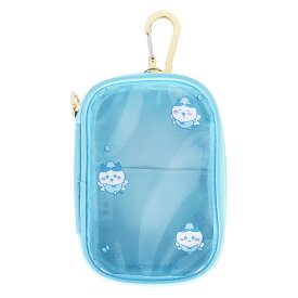 【ちいかわ 公式ライセンス商品】 キャリーポーチ　Mycollection　ちい活　ハチワレ　うさぎ　ナガノ　ポーチ　化粧ポーチ　クリアポーチ　クリアケース　小物入れ　なんか小さくてかわいいやつ　水色　ステーショナリー　可愛い　サンスター　サンスター文具