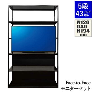 �y�G���g���[�ōő�100%�o�b�N�z Face to Face �V�X�e���V�F���t ���j�^�[�Z�b�g 5�i F-FTF-120192-TV-BK �E�H�[���V�F���t
