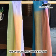 Crescendo Yonezawa (クレッシェンド ヨネザワ) シルクコットンシャンブレー〈ピーコック〉 大判 高級 シ…
