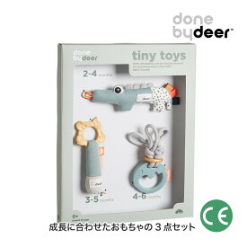 done by deer (ダンバイディア) タイニーアクティビティトイ ギフトセット ファーストトイ デンマーク 北欧 赤ちゃん ベビー おもちゃ 歯固め がらがら にぎにぎ プレゼント 出産祝 DBD150021