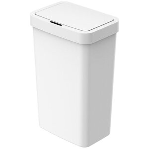 EKO (イーケーオー) ハナ センサービン 50L ごみ箱 センサー式 蓋付き ダストボックス おしゃれ リビング 洗面所 サニタリー ブラック ホワイト EK6226-50L