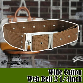 ヘリテージレザー Heritage Leather 2 1/4インチ Wide Cotton Web Belt コットンウェブベルト HL501