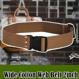 ヘリテージレザー Heritage Leather 2インチ Wide Cotton Web Belt コットンウェブベルト HL501X