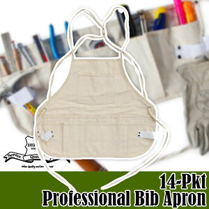we[WU[ Heritage Leather 14-Pkt Professional Bib Apron ruGv HL7