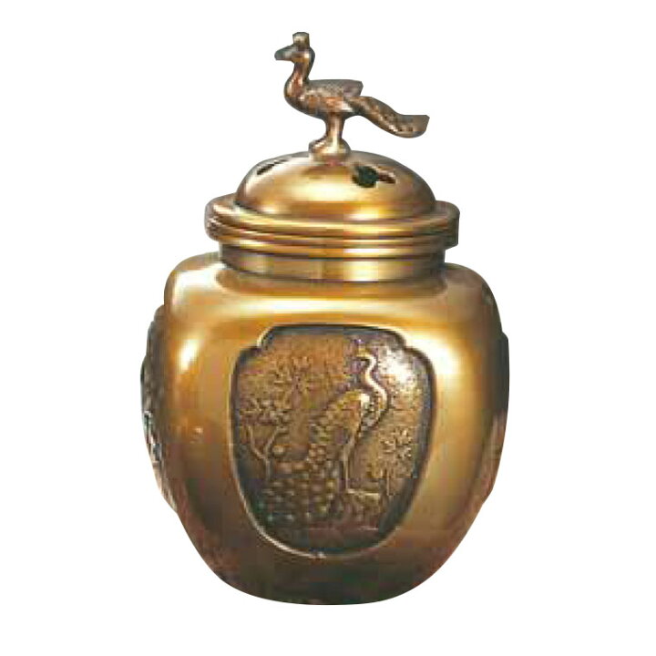 楽天市場】織田幸銅器 香炉 四方間取瑞鳥(小) 58-07 高岡銅器 仏具  