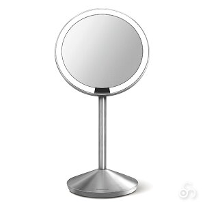 【正規品】 simplehuman ST3004 ST3010 センサーメイクアップミラーミニ 0838810016535 シンプルヒューマン 鏡 拡大鏡 ミラー ライト付き ライト 化粧鏡 発光 拡大 卓上 シルバー ローズゴールド 158 198