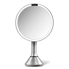 【正規品】シンプルヒューマン simplehuman センサーメイクアップミラー ブライトネスタッチコントロール ST3052 ST3053 ST3054 シルバー ローズゴールド ホワイト 261 262 263 鏡 卓上 拡大鏡 ライト付き 女優ミラー 化粧鏡 照明 メイクミラー おしゃれ