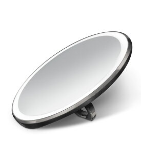 シンプルヒューマン simplehuman センサーメイクアップミラー コンパクト3倍率 ステンレスシルバー ローズゴールド ホワイト 拡大鏡 鏡 卓上 ライト付き ミラー プレゼント ST3039 ST3040 ST3041 ST3042 コンパクトミラー 手鏡 おしゃれ