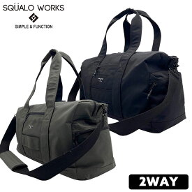 SQUALO WORKS (スクアーロ ワークス) Nylon Ox(ナイロン オックス) ボストンバッグ 2WAY ショルダー バッグ メンズ レディース ブラック グレー SW-NY009