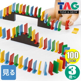 TAG 簡単に立てられるドミノセット・100pcs TGES21 知育玩具 知育 おもちゃ モンテッソーリ 保育 保育園 幼稚園 木製 1歳 2歳 3歳 4歳 5歳 6歳 男の子 女の子 誕生日 プレゼント 保育教材 発達支援 知育教材 指先知育 知育おもちゃ おうちモンテ モンテッソーリ教育 幼児教育