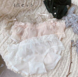 ショーツのみ スタンダード 肌着 4枚セット ショーツ セット 美尻 すっぽり 女性用 少女 パンツ ショーツ セット 下着 インナー 睡眠 三角 リボン 快適 パンティ 中学生 可愛い 抗菌防臭 通気