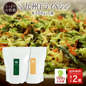 すなお食堂 九州ドライベジ 500g×1袋 乾燥野菜 国産 無添加 野菜ミックス ワカメ入りミックス・玉ねぎ入りミックス 大容量 長期保存 味噌汁の具 スープの具 ラーメンの具 送料無料 【出荷目安：ご注文後3日〜5営業日】