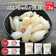 すなお食堂 九州産 らっきょう漬け 90g×3袋 【ピリ辛 甘酢 塩】九州産 らっきょう 甘酢らっきょう 塩ら…