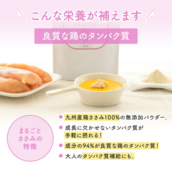 楽天市場 Bebeco ブランド公式 Snsで話題 国産 無添加 離乳食 まるごとささみ 60g 1袋 ベビーフード 粉末 パウダー おやつ タンパク質 7ヶ月 9ヶ月 12ヶ月 一歳 1歳 中期 後期 完了期 7ヶ月頃から まるごと離乳食 送料無料 出荷目安 ご注文後から3 7日