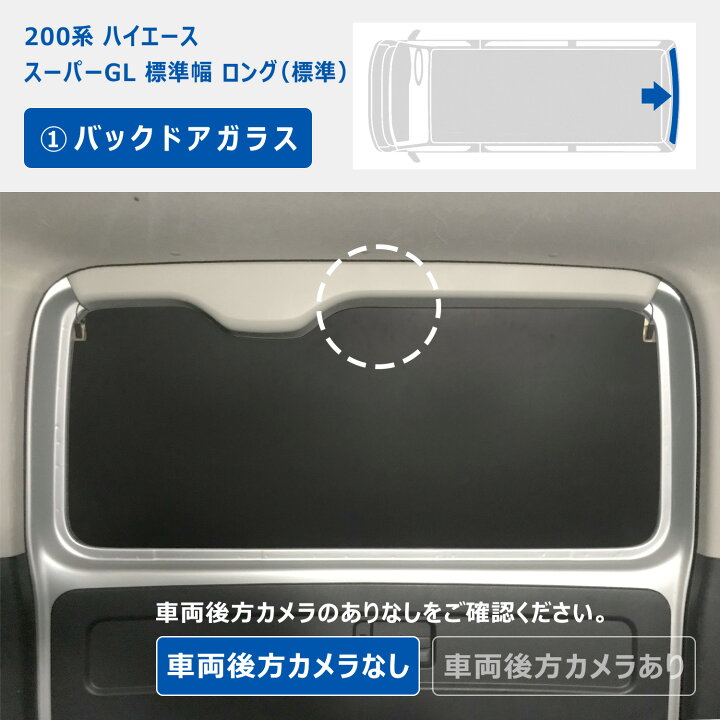 楽天市場】200系 ハイエース スーパーGL 標準幅 ウィンドウパネル 5面 