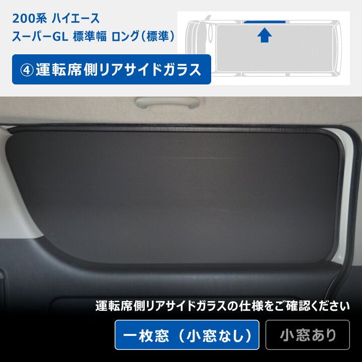楽天市場】200系 ハイエース スーパーGL 標準幅 ウィンドウパネル 5面 
