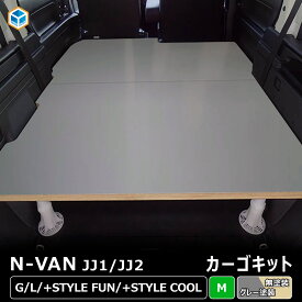 N-VAN カーゴキット M | ホンダ エヌバン JJ1 JJ2 内装 パーツ カスタム カスタムパーツ アクセサリー 荷室 収納 荷室棚 棚 棚板 板 収納棚 2段 積載 荷台 フロアパネル パネル ボード フラットキット フロアボード コンパネ 改造 合板 車中泊 保護 ベッドキット 床 フロア