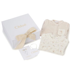 楽天スーパーセール期間P10倍 Chloe クロエ ベビーウェアセット 出産祝い ベビー服 ギフト 女の子 2点セット CHC20331 N34