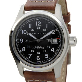 ハミルトン HAMILTON 腕時計 メンズ H70455533 カーキ フィールド オート ブラック×シルバー ブラウンレザー 新品