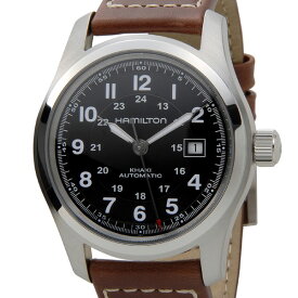 ハミルトン HAMILTON 腕時計 メンズ H70555533 カーキ フィールド オート ブラック×シルバー ブラウンレザー 新品