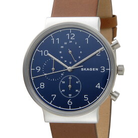 スカーゲン SKAGEN 腕時計 SKW6358 ANCHER アンカー クロノグラフ ネイビー×ブラウン メンズ 時計 新品 送料無料