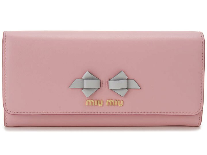 楽天市場 ミュウミュウ Miu Miu 長財布 5mh109 Uei F0002 本革 リボン 財布 ピンク ライトグレー レディース 新品 送料無料 S Select
