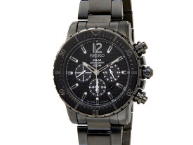 楽天スーパーセール期間P5倍 セイコー クロノグラフ SEIKO Chronograph メンズ 腕時計 SSC225P1 クロノグラフ ソーラー ブラック 新品 送料無料